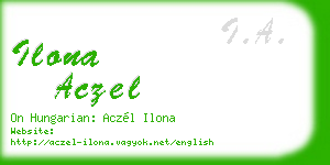ilona aczel business card